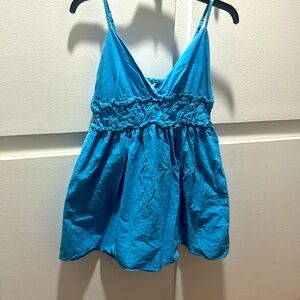 Blue Ruffle Sundress